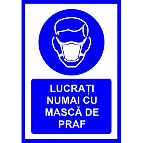 Placuta lucrati numai cu masca de praf